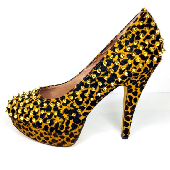 Animal Print Spike Heels - Picture 2 of 8